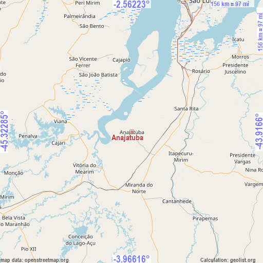 Anajatuba on map