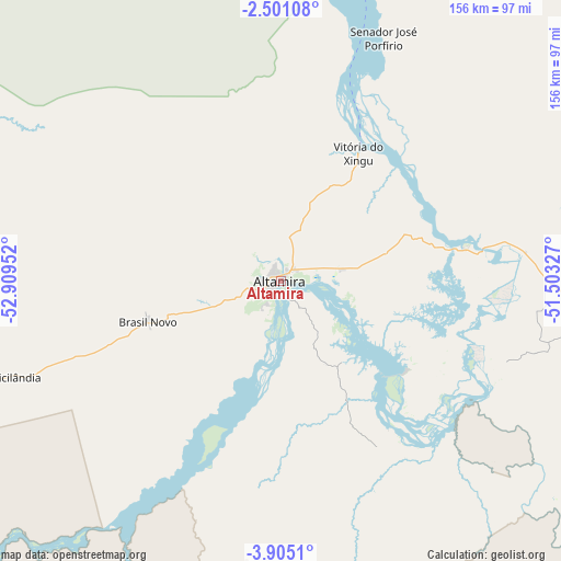 Altamira on map