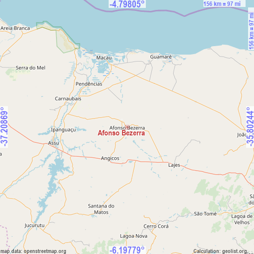 Afonso Bezerra on map