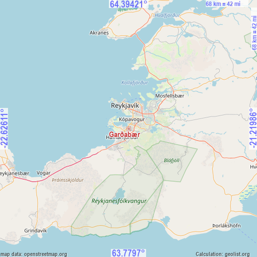 Garðabær on map