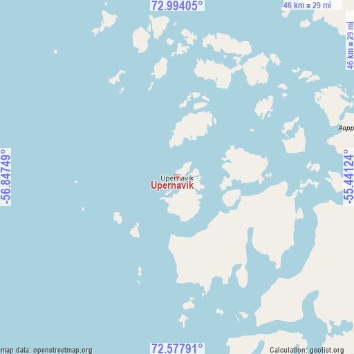 Upernavik on map