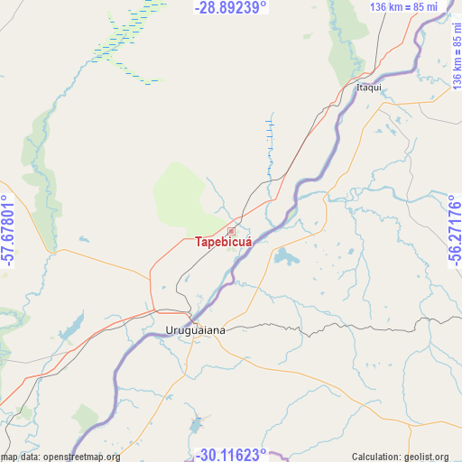 Tapebicuá on map