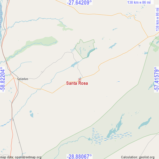 Santa Rosa on map