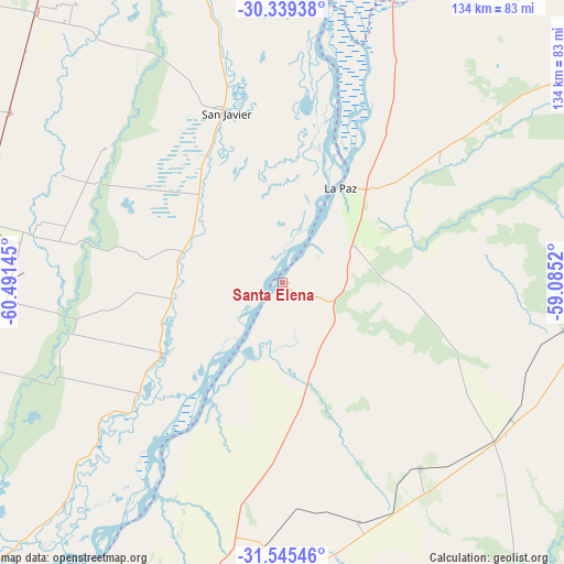 Santa Elena on map