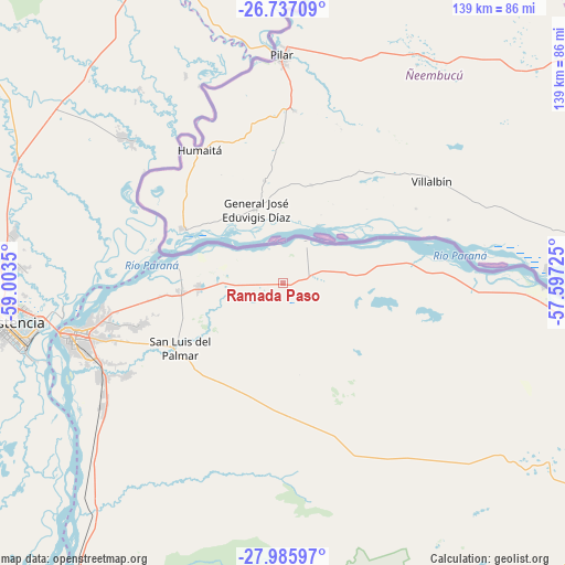 Ramada Paso on map