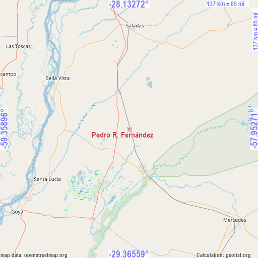 Pedro R. Fernández on map