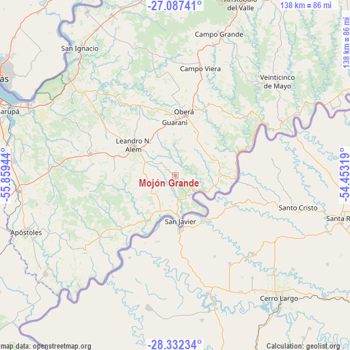 Mojón Grande on map