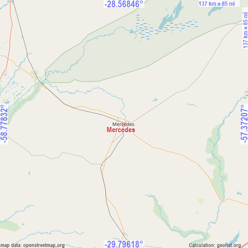 Mercedes on map