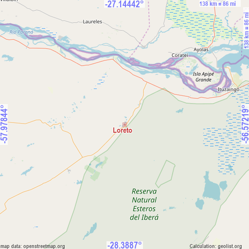 Loreto on map