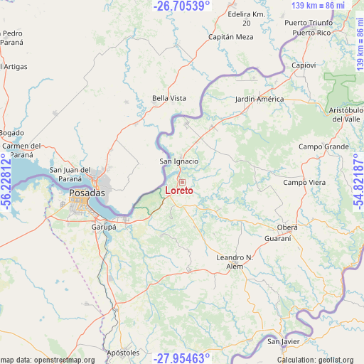 Loreto on map