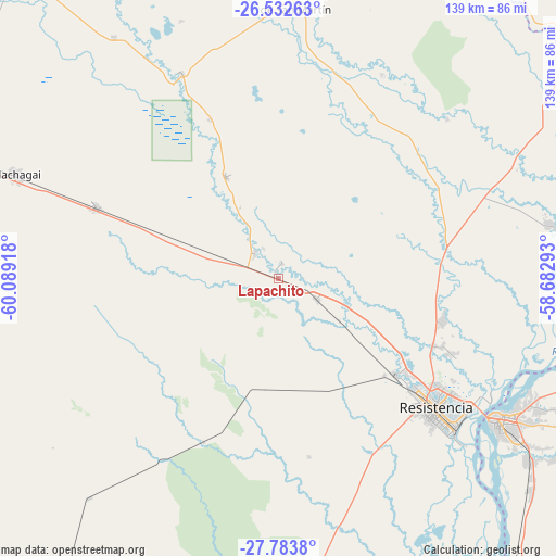 Lapachito on map