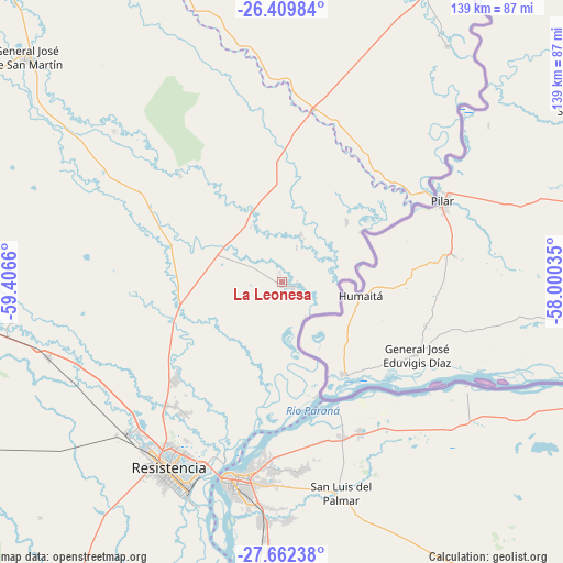 La Leonesa on map