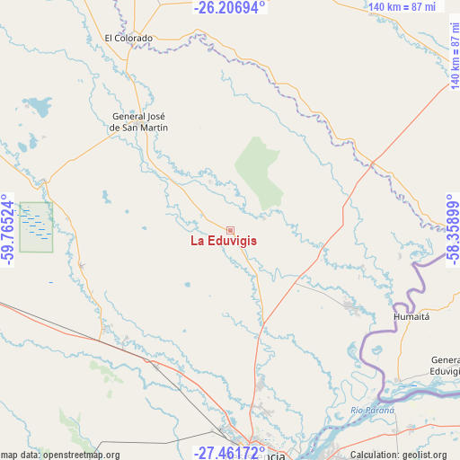 La Eduvigis on map