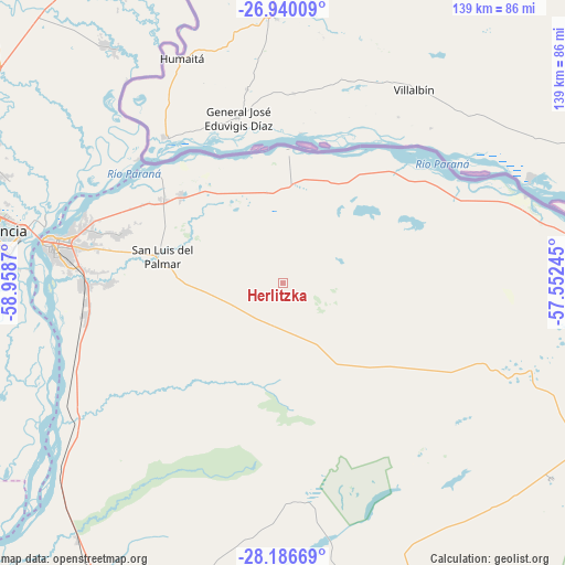 Herlitzka on map