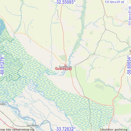Gualeguay on map