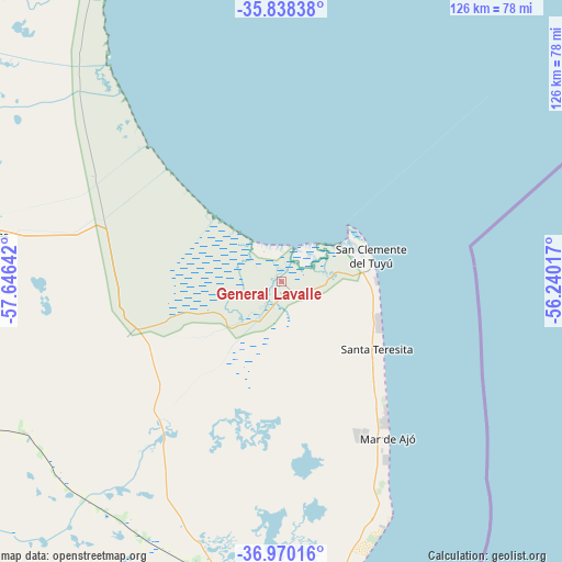 General Lavalle on map