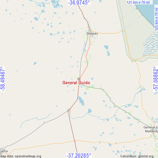 General Guido on map