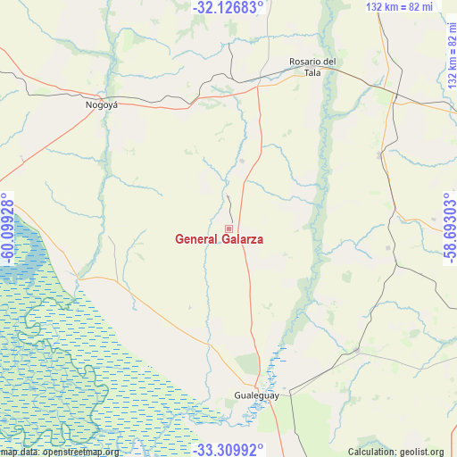 General Galarza on map