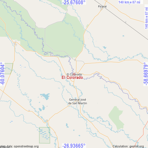 El Colorado on map