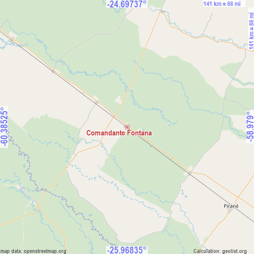 Comandante Fontana on map