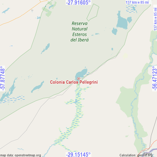 Colonia Carlos Pellegrini on map