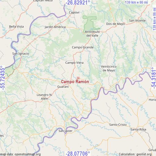 Campo Ramón on map
