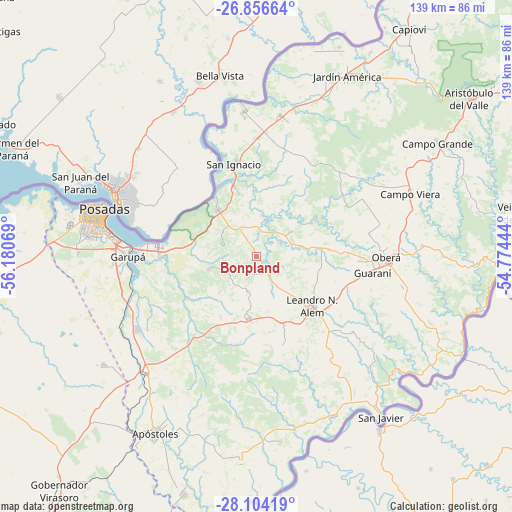 Bonpland on map