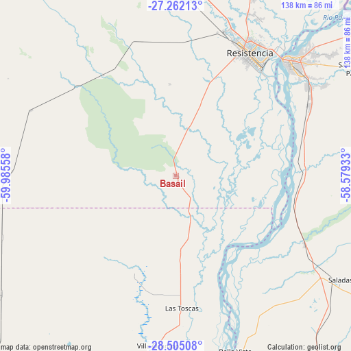 Basail on map