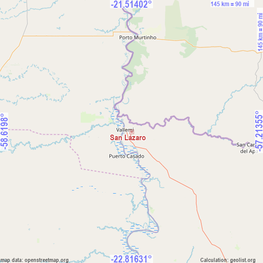 San Lázaro on map