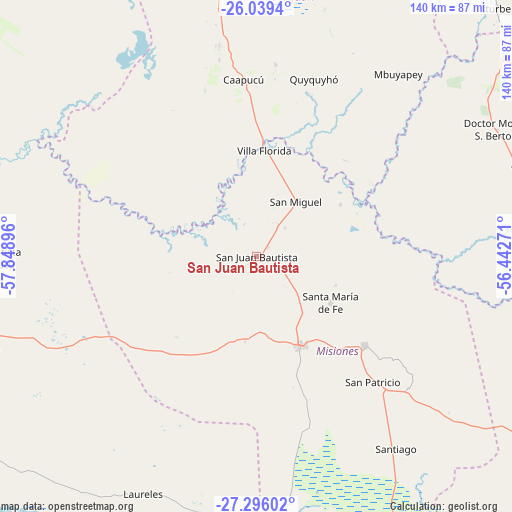 San Juan Bautista on map