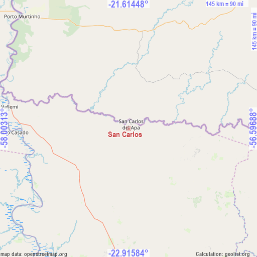 San Carlos on map