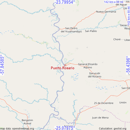 Puerto Rosario on map