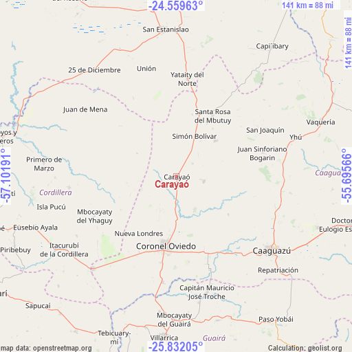 Carayaó on map