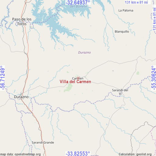 Villa del Carmen on map