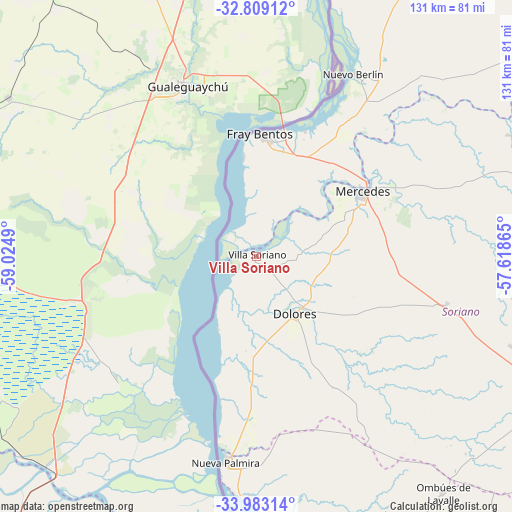 Villa Soriano on map