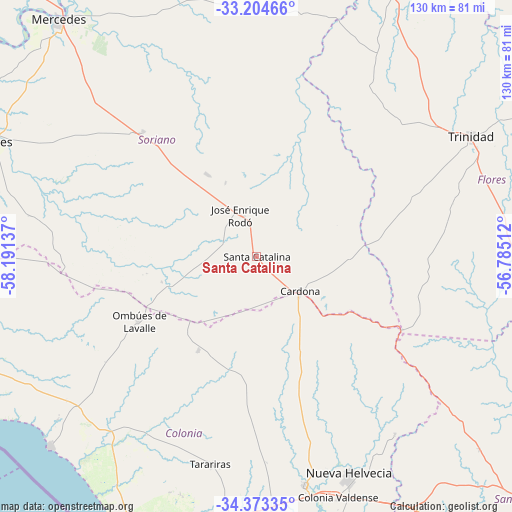 Santa Catalina on map