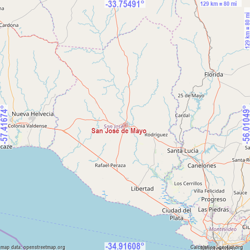 San José de Mayo on map