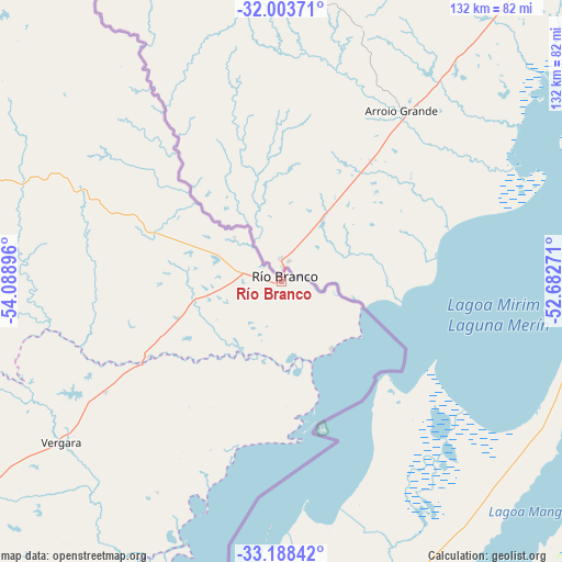 Río Branco on map