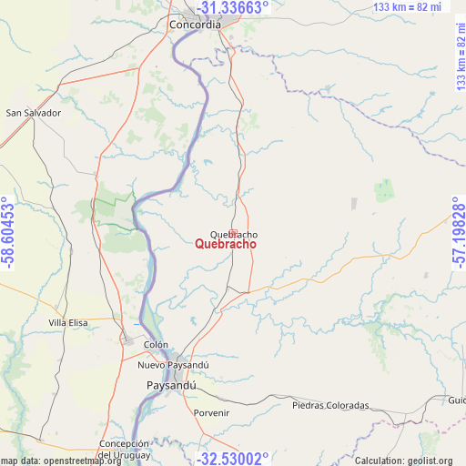 Quebracho on map