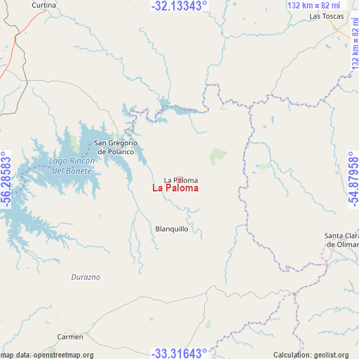 La Paloma on map