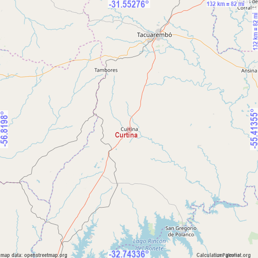 Curtina on map