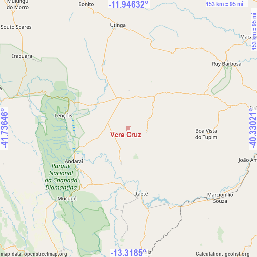 Vera Cruz on map