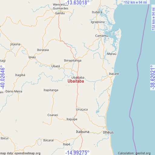 Ubaitaba on map