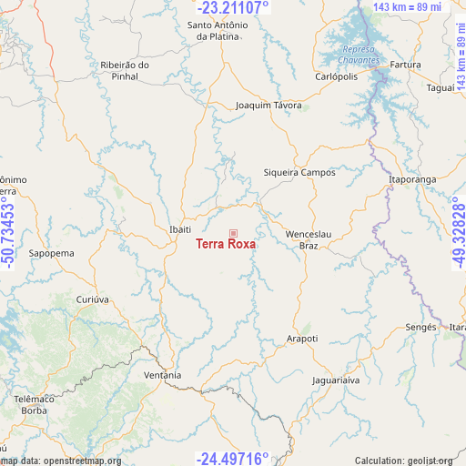 Terra Roxa on map