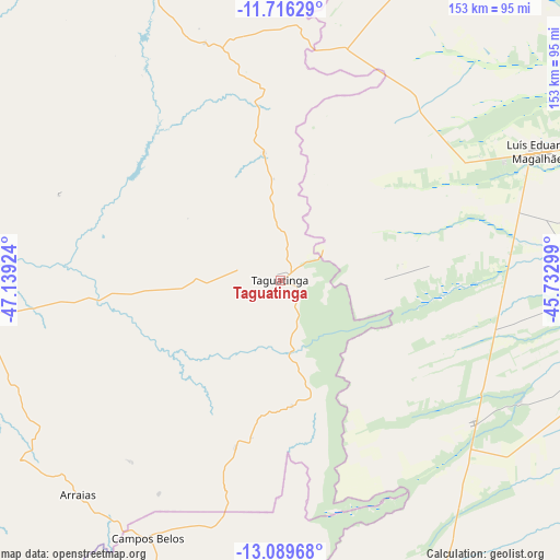 Taguatinga on map