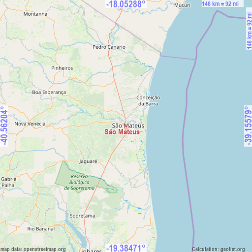 São Mateus on map