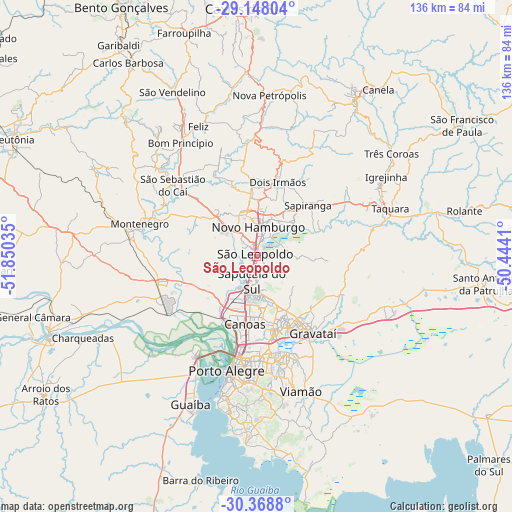 São Leopoldo on map