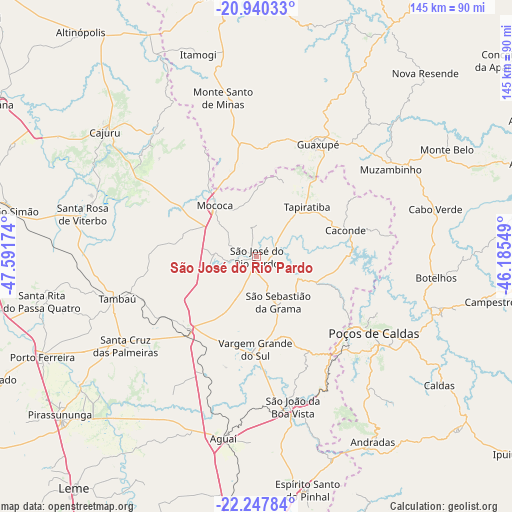 São José do Rio Pardo on map