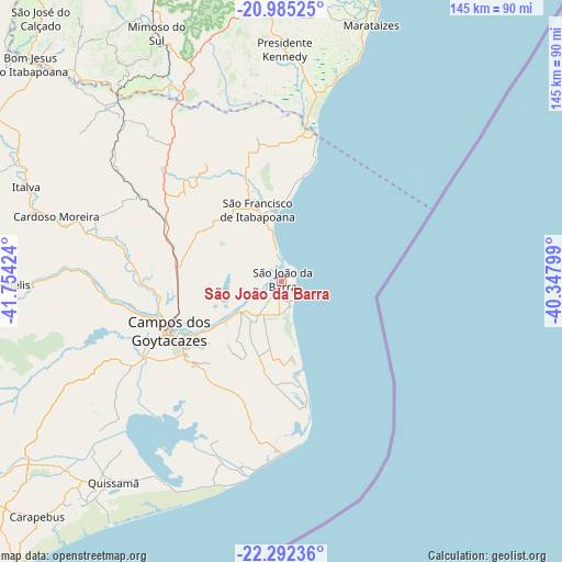 São João da Barra on map