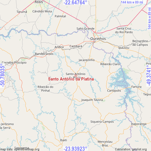 Santo Antônio da Platina on map